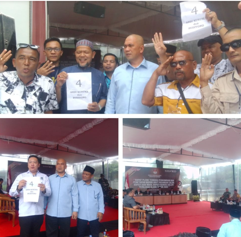 Andi Kusuma – Budiyono Resmi Sandang Nomor Urut 4 pada Pilkada Bangka 2025